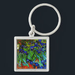 Van Gogh - Irises Key Ring<br><div class="desc">Vincent van Gogh's famous floral painting, Irises.</div>