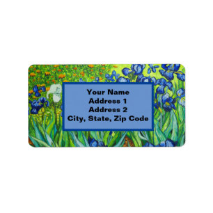 Van Gogh Irises Label