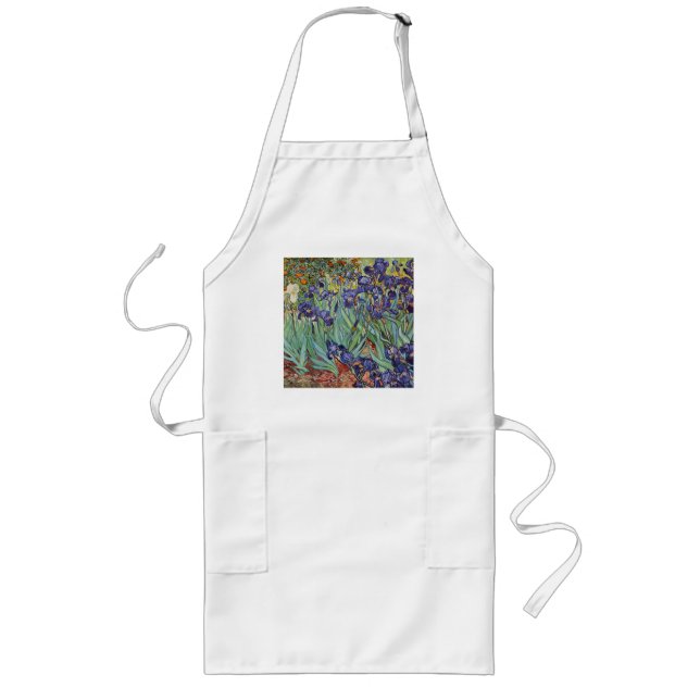 Van Gogh Irises Long Apron (Front)