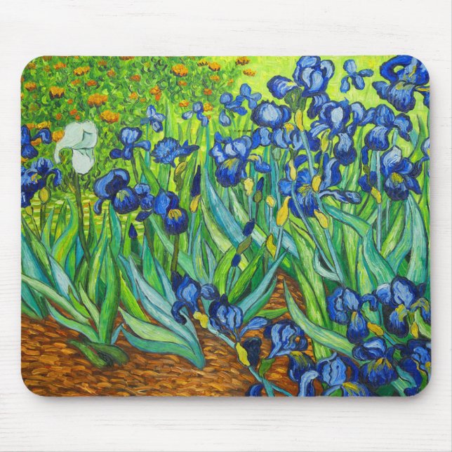 Van Gogh Irises Mouse Mat (Front)