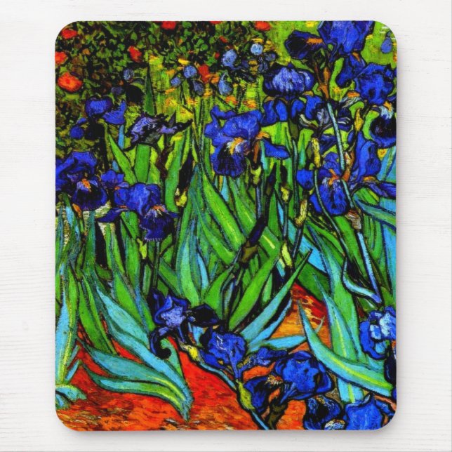 Van Gogh - Irises, Mouse Mat (Front)