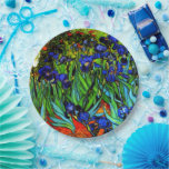 Van Gogh - Irises, Paper Plate<br><div class="desc">Vincent van Gogh's famous floral painting,  Irises.</div>