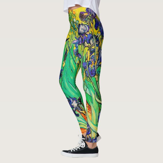 Van Gogh Irises/Purple/St. Remy Leggings (Left)
