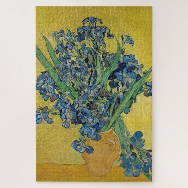 Van Gogh Irises Puzzle | Yellow green blue (Vertical)