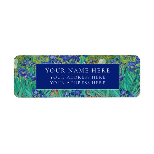 VAN GOGH "IRISES" RETURN ADDRESS LABEL (Front)
