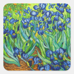 Van Gogh Irises Square Sticker
