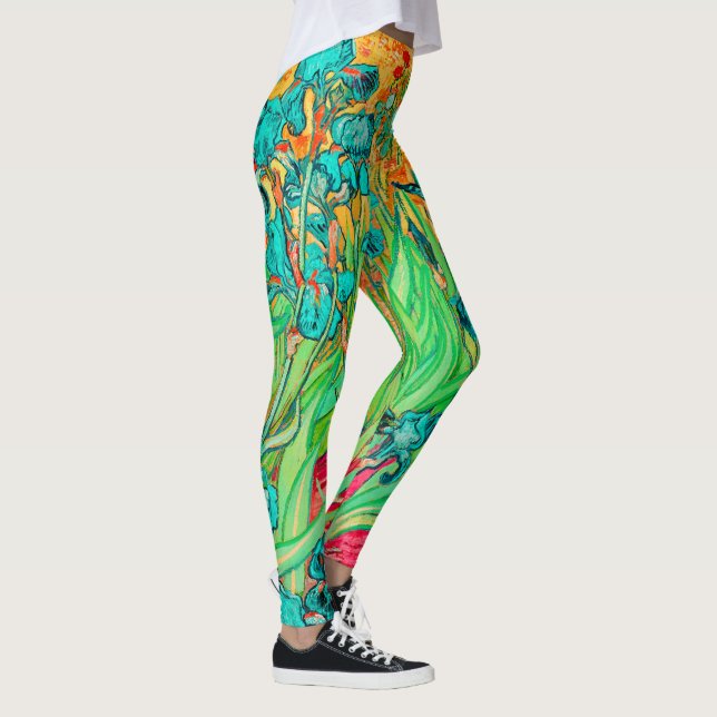 Van Gogh Irises/Teal/St. Remy Leggings (Right)