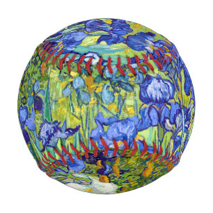 Van Gogh Irises vibrant flowers painting fine art Baseball