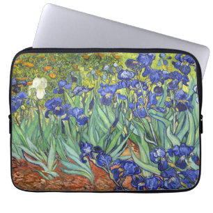 Van Gogh Irises Vintage Fine Art Floral Laptop Sleeve