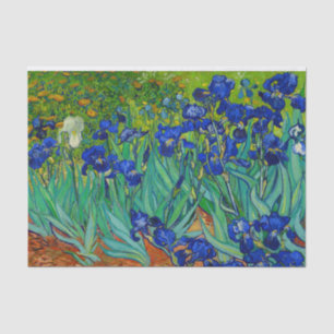 Van Gogh Irises Vintage Floral Blue Tissue Paper