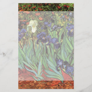 Van Gogh Irises, Vintage Garden Fine Art Stationery