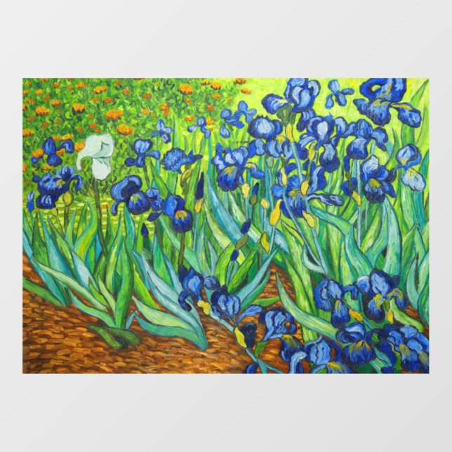 Van Gogh Irises Window Cling (Sheet)