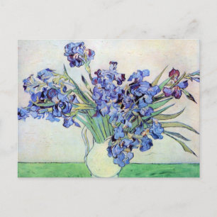 Van Gogh Irises with Vase, Vintage Save the Date Announcement Postcard