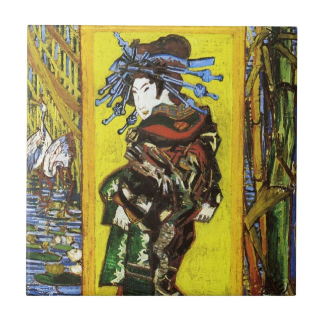 Van Gogh Japonaiserie Oiran Tile (Front)