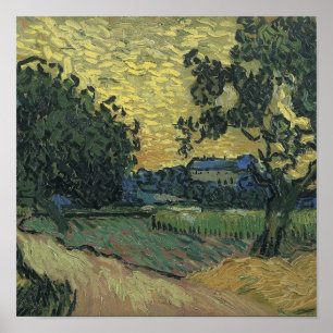 Van Gogh Landscape at Twilight 1890 Poster