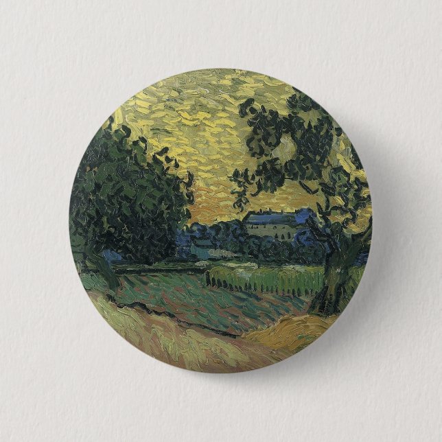 Van Gogh Landscape at Twilight 6 Cm Round Badge (Front)