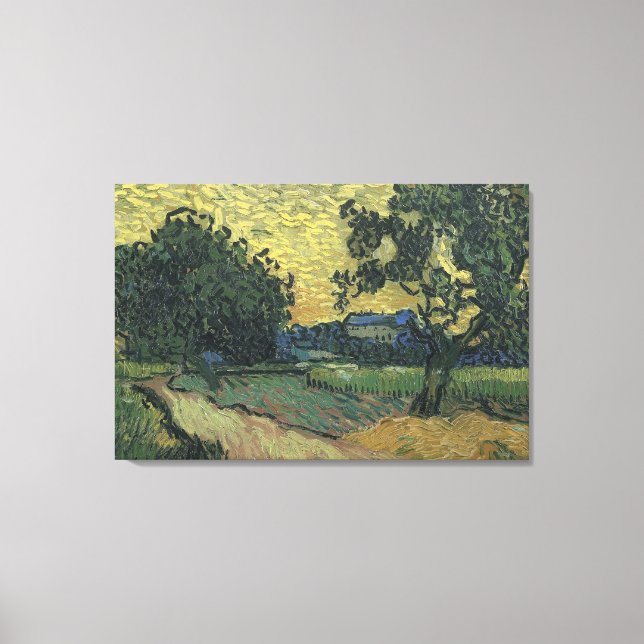 Van Gogh Landscape at Twilight Canvas Print (Front)