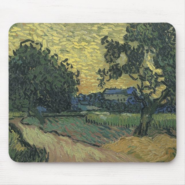 Van Gogh Landscape at Twilight Mouse Mat (Front)