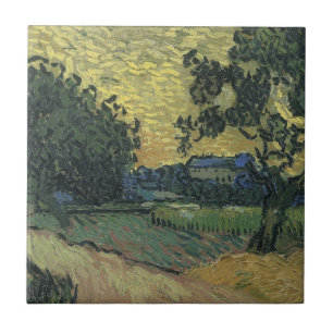 Van Gogh Landscape at Twilight Tile