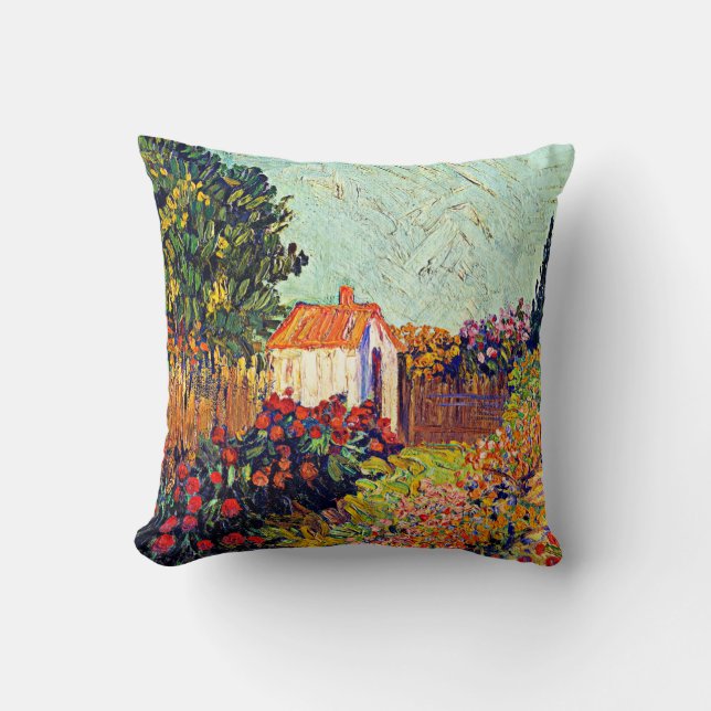 Van Gogh - Landscape, famous fine art painting Cushion (Front)