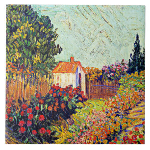 Van Gogh - Landscape, famous painting Tile