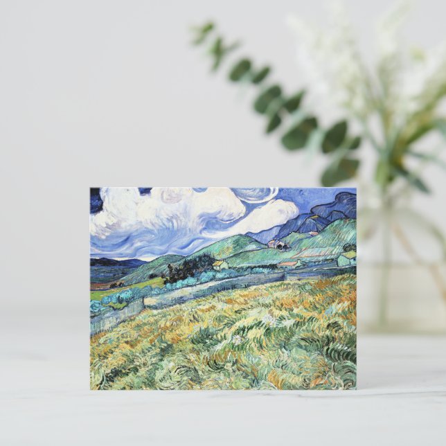 Van Gogh - Landscape from Saint-Remy, Postcard (Standing Front)