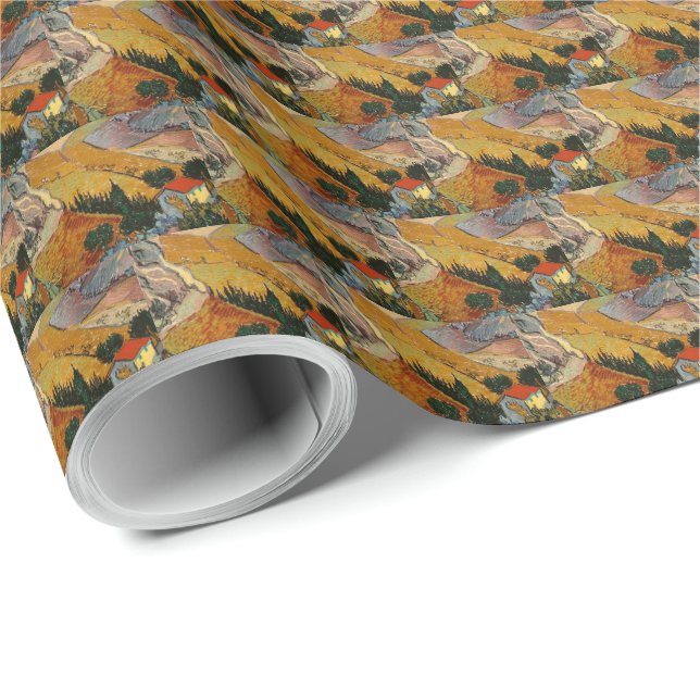 Van Gogh Landscape with House and Ploughman Wrappi Wrapping Paper (Roll Corner)