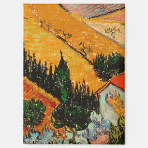 Van Gogh - Landscape with Houses and Ploughman Magnet