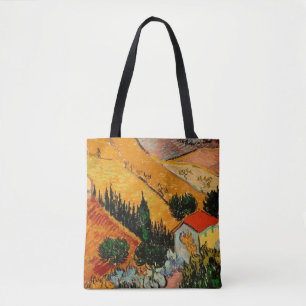 Van Gogh - Landscape with Houses and Ploughman Tote Bag