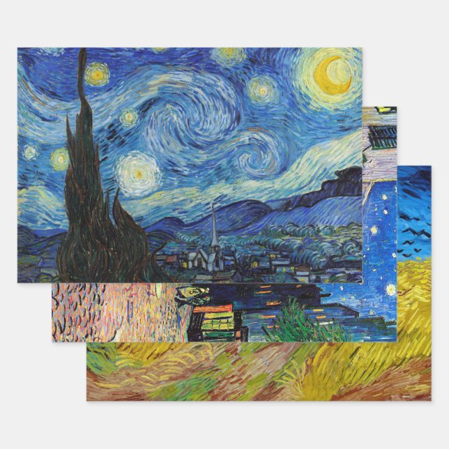 Van Gogh, Landscape Wrapping Paper Sheet (Set)