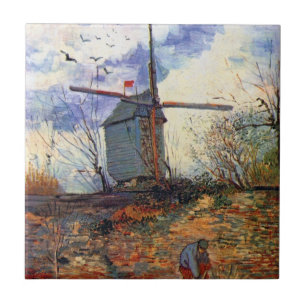 Van Gogh - Le Moulin De La Galette Windmill Tile