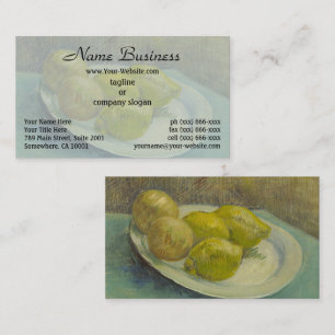 Van Gogh Lemons Plate Yellow Kitchen Art Business Card