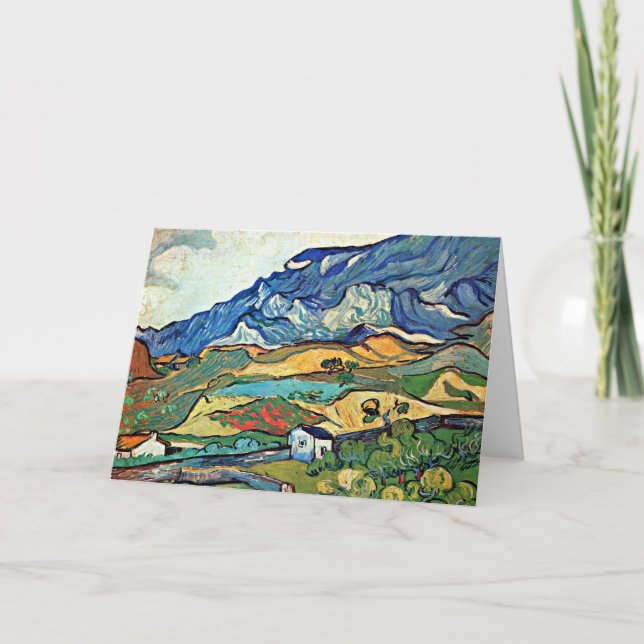 Van Gogh - Les Alpilles Mountain Landscape Card (Front)