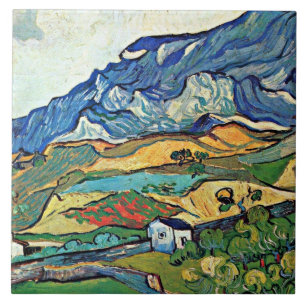 Van Gogh - Les Alpilles Mountain Landscape Tile