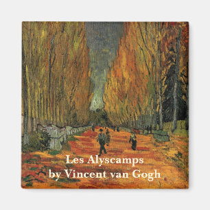 Van Gogh; Les Alyscamps (Cemetery), Vintage Art Magnet