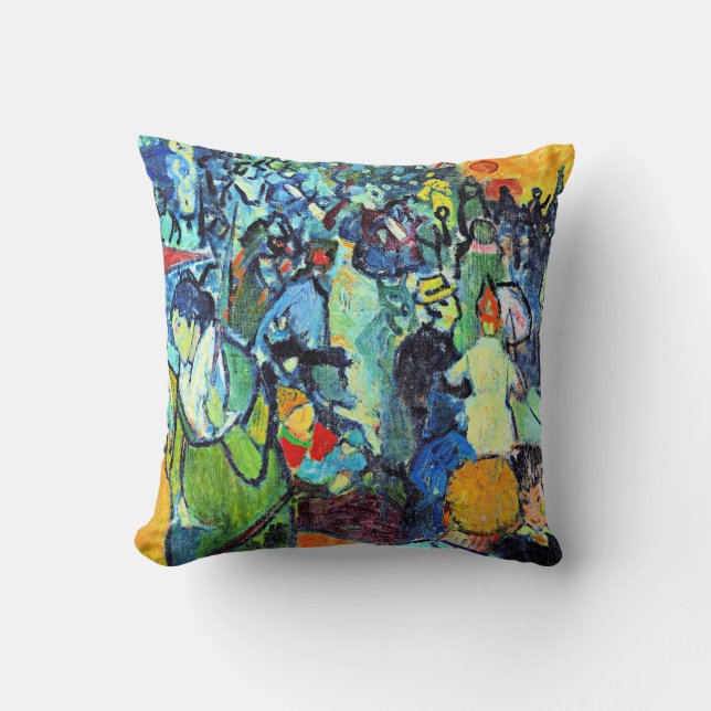Van Gogh - Les Arenes, famous painting Cushion (Front)