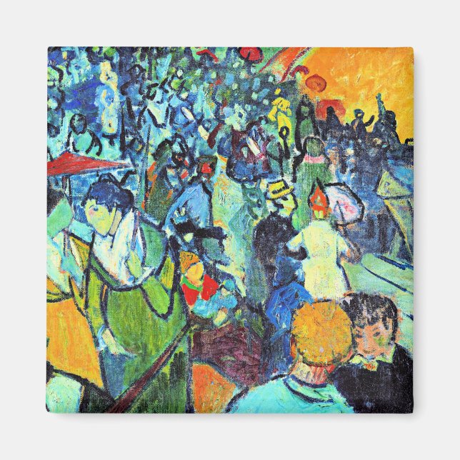 Van Gogh - Les Arenes, famous painting Magnet (Front)