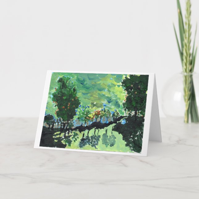 Van Gogh-like landscape note card (Front)