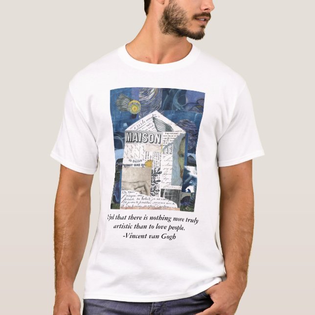 Van Gogh Love Collage Art T-Shirt (Front)