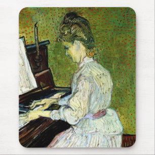 Van Gogh; Marguerite Gachet at Piano, Vintage Art Mouse Mat