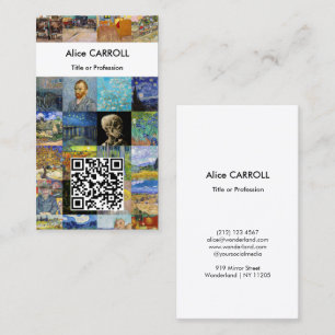 Van Gogh - Masterpieces Mosaic Patchwork - QR Code Business Card