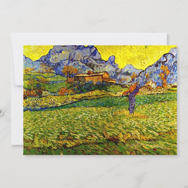 Van Gogh - Meadow in the Mountains Card (Front)