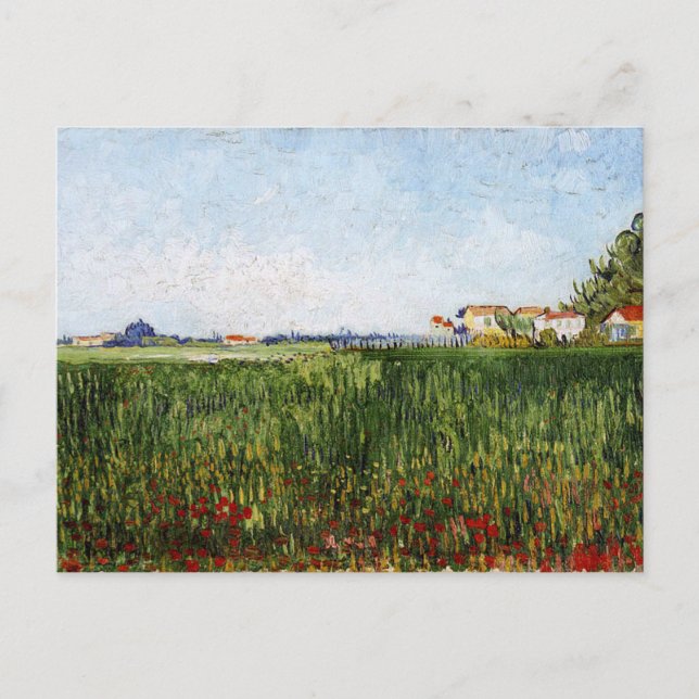Van Gogh - Meadows with Poppies Postcard (Front)