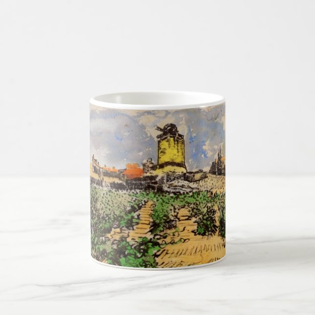 Van Gogh Mill of Alphonse Daudet at Fontevielle Coffee Mug (Center)