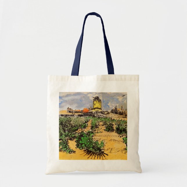 Van Gogh Mill of Alphonse Daudet at Fontevielle Tote Bag (Front)