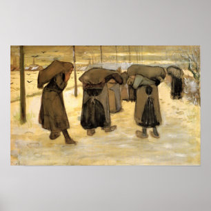 Van Gogh - Miners' wives carrying sacks of coal Poster