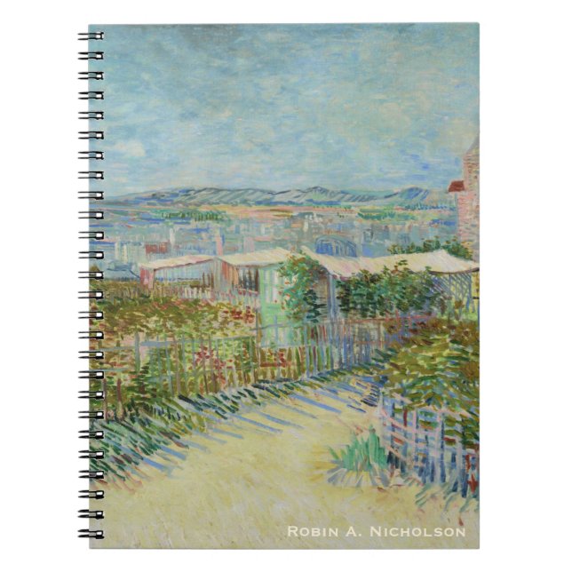 Van Gogh Montmartre Personalised Notebook (Front)