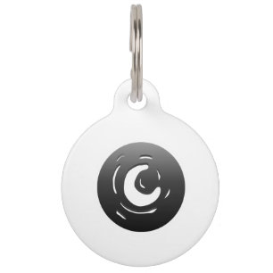 Van Gogh Moon Button Pet Tag