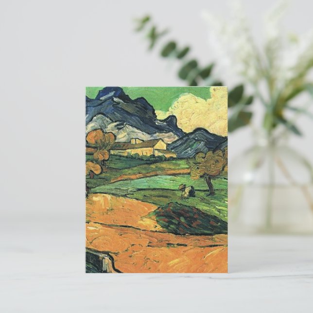 Van Gogh - Mount Gaussier, famous painting, Postcard (Standing Front)