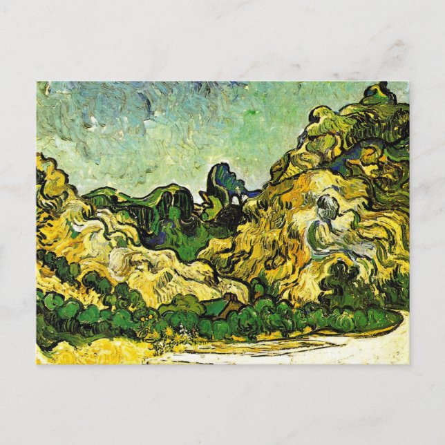 Van Gogh - Mountain Landscape at Saint-Remy Postcard (Front)